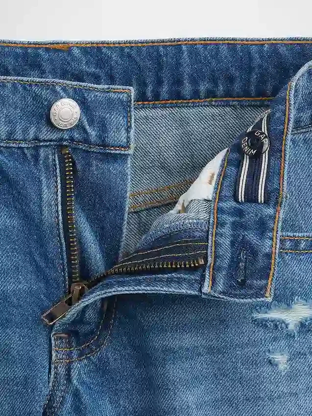 Pantalones cortos de mezclilla de talle bajo y corte ultrasuave para niños