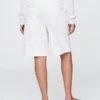 Pantalones cortos de mezclilla de talle medio y corte largo de 11"