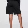 Pantalones cortos de mezclilla de talle medio y corte largo de 11"