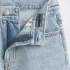 Pantalones cortos de mezclilla de talle medio y corte largo para niños