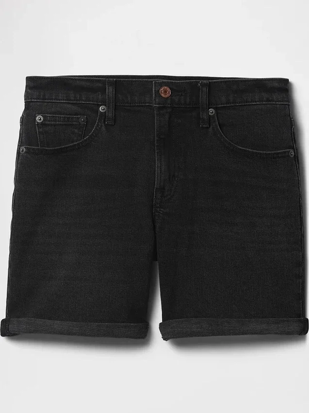 Pantalones cortos de mezclilla estilo «girlfriend» de talle medio de 5"