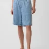Pantalones cortos de mezclilla largos «Easy Stripe» ultrasuaves de talle medio, de 11"