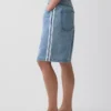 Pantalones cortos de mezclilla largos «Easy Stripe» ultrasuaves de talle medio, de 11"