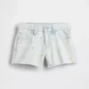 Pantalones cortos de mezclilla para niños de talle bajo con bordado de limones