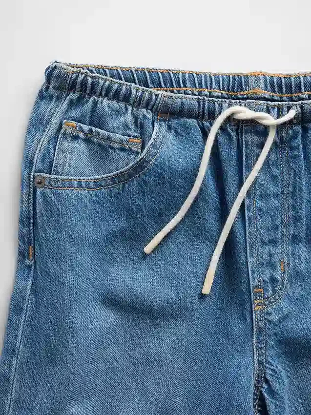 Pantalones cortos de mezclilla para niños de talle bajo, ultrasuaves y de corte largo