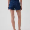 Pantalones cortos de mezclilla rectos, holgados y estilo marinero, de talle alto de 3.5"