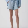 Pantalones cortos de mezclilla ultrasuaves de corte holgado y talle bajo, de 3.5”