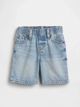 Pantalones cortos de mezclilla ultrasuaves sin cordón para bebés y niños pequeños