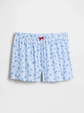 Pantalones cortos de pijama de canalé reciclado para niños