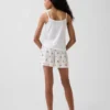 Pantalones cortos de pijama de canalé reciclado para niños