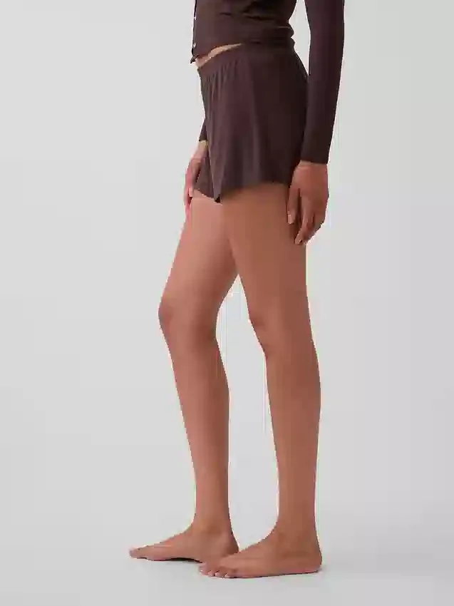 Pantalones cortos de pijama de modal acanalado ultra suaves