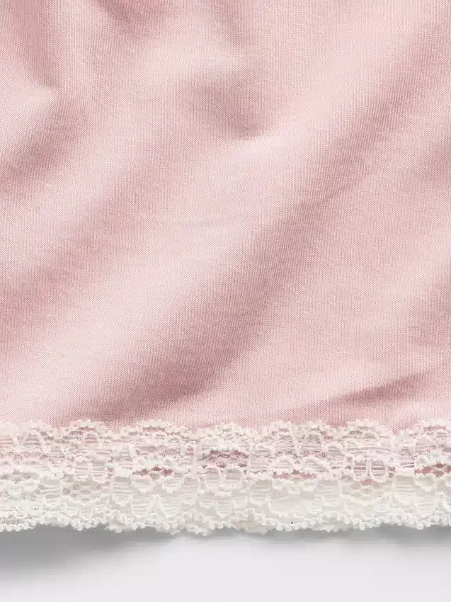 Pantalones cortos de pijama de modal supersuave con ribete de encaje
