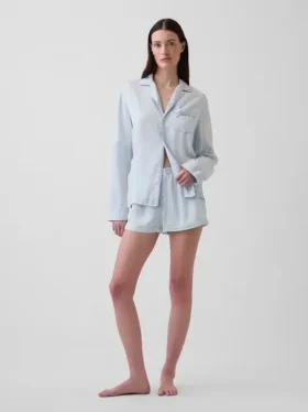 Pantalones cortos de pijama de popelín
