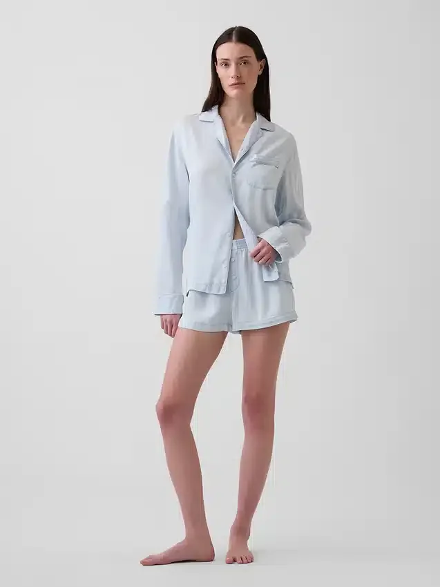 Pantalones cortos de pijama de popelín