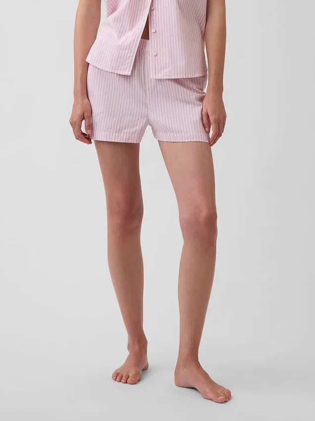 Pantalones cortos de pijama de popelín