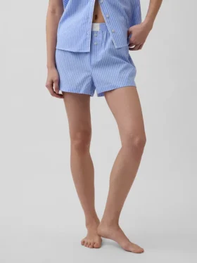 Pantalones cortos de pijama de popelín