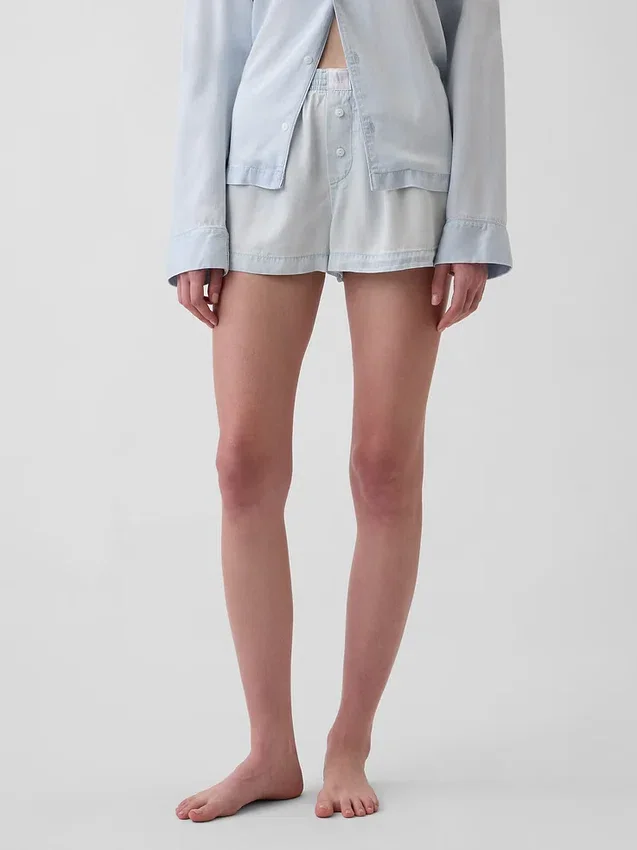 Pantalones cortos de pijama de popelín