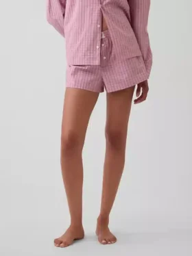 Pantalones cortos de pijama de popelín