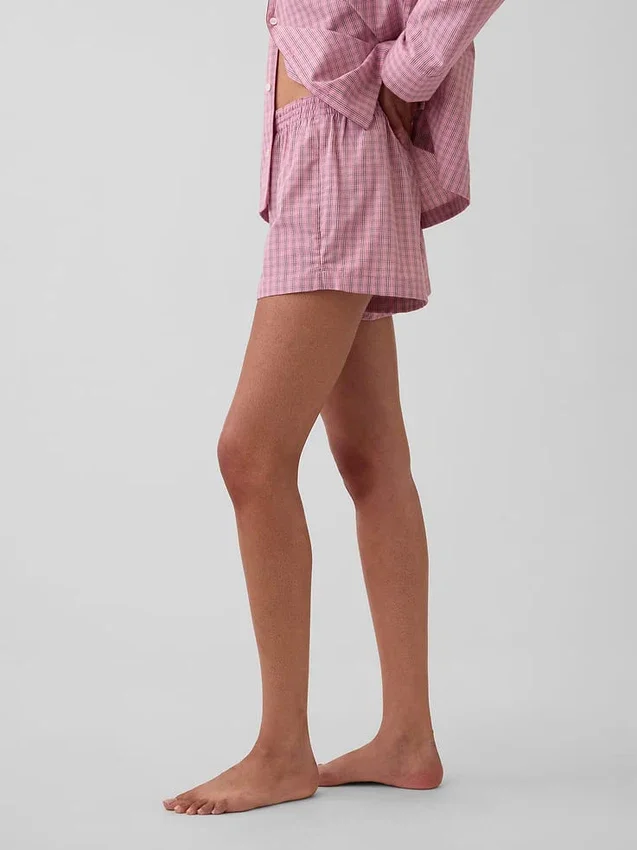 Pantalones cortos de pijama de popelín