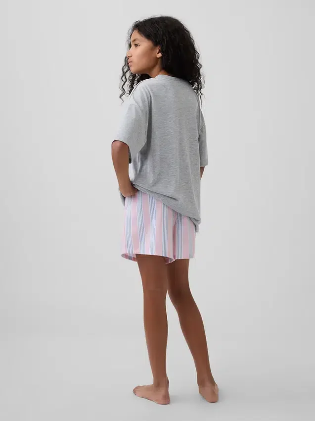 Pantalones cortos de pijama de popelín reciclado para niños