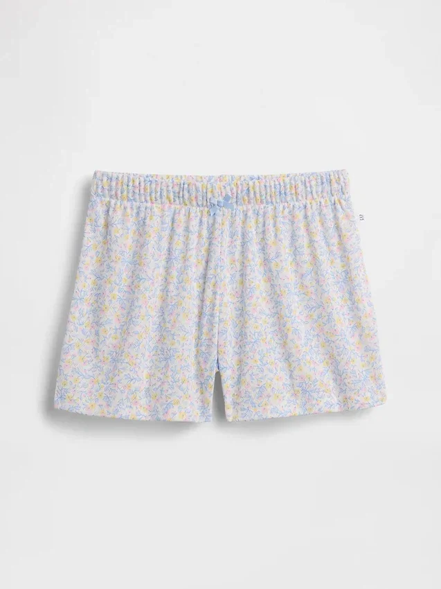 Pantalones cortos de pijama de punto pointelle reciclado para niños