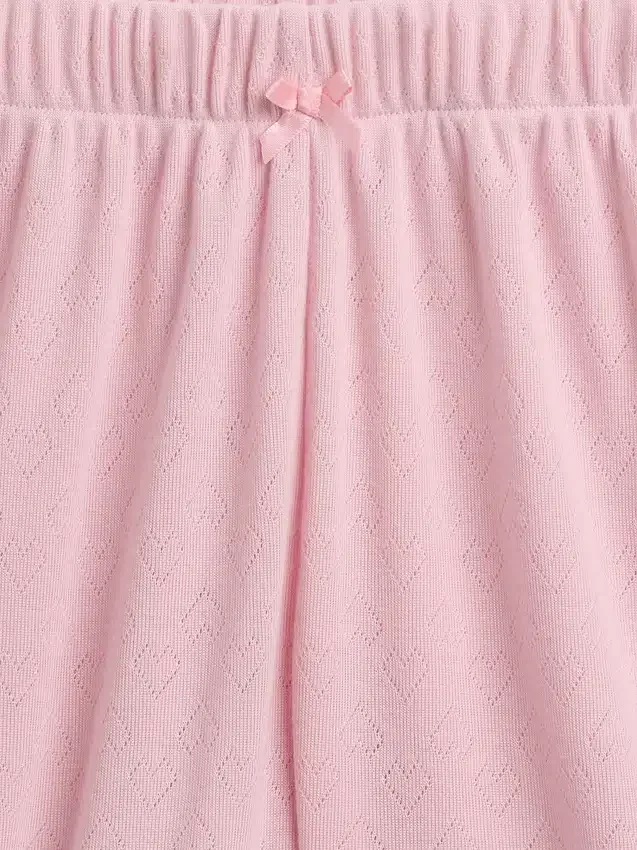 Pantalones cortos de pijama de punto pointelle reciclado para niños