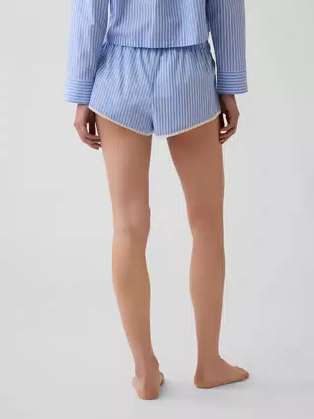 Pantalones cortos de pijama tipo bloomer de popelín