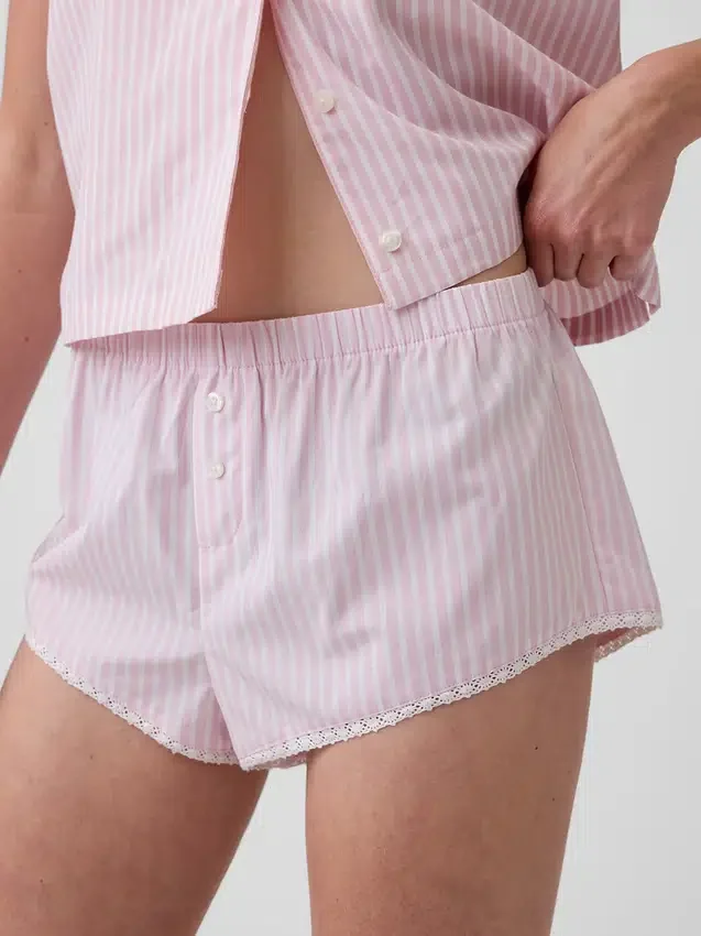 Pantalones cortos de pijama tipo bloomer de popelín