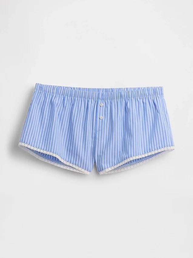 Pantalones cortos de pijama tipo bloomer de popelín