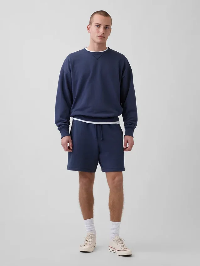 Pantalones cortos de sudadera de felpa francesa gruesa para adultos