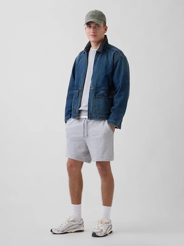 Pantalones cortos de sudadera de felpa francesa gruesa para adultos