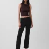 Pantalones cortos de talle alto de doble tejido