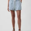Pantalones cortos fáciles de poner de mezclilla a rayas ultrasuaves