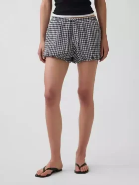 Pantalones cortos holgados de cuadros vichy