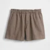 Pantalones cortos holgados de mezcla de lino de 5.5"