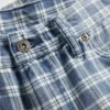 Pantalones cortos holgados de mezclilla a cuadros estilo años 90