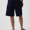 Pantalones cortos holgados de mezclilla estilo carpintero de 10.5"