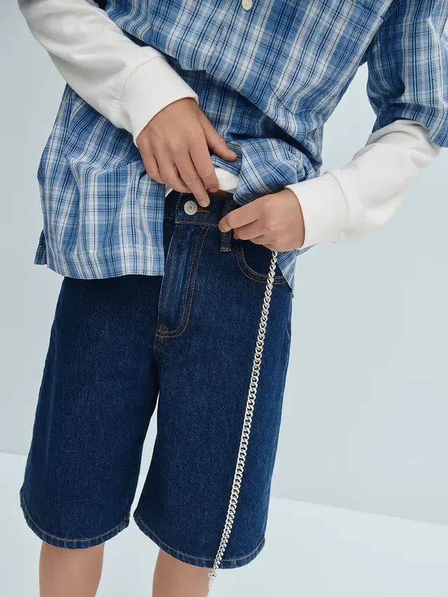 Pantalones cortos holgados de mezclilla para niños