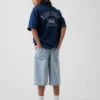 Pantalones cortos holgados de mezclilla ultrasuaves para niños