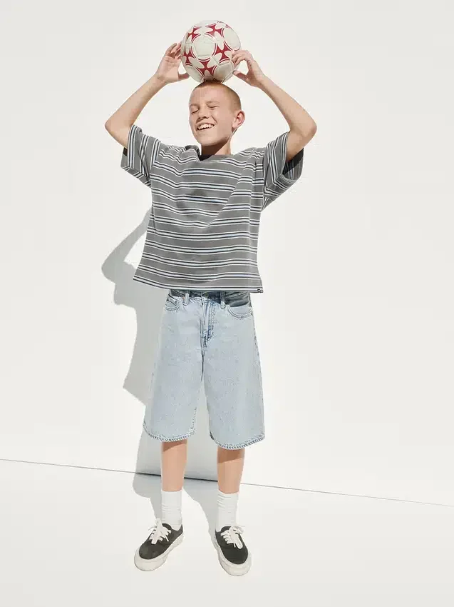 Pantalones cortos holgados de mezclilla ultrasuaves para niños