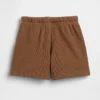 Pantalones cortos tipo waffle sin cordón para bebés y niños pequeños