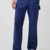 Pantalones de carpintero holgados de lona de los 90 con doble refuerzo en las rodillas