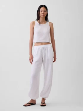 Pantalones de chándal de gasa de algodón