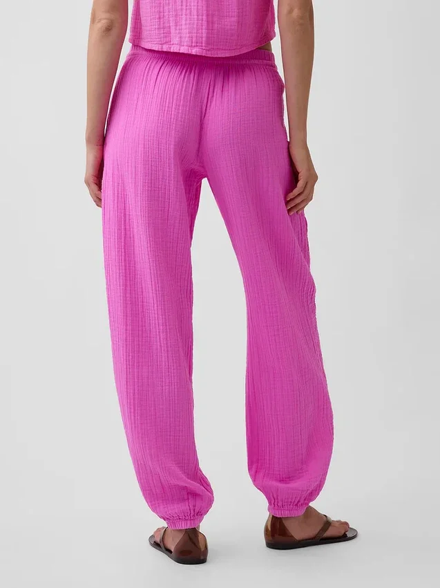 Pantalones de chándal de gasa de algodón