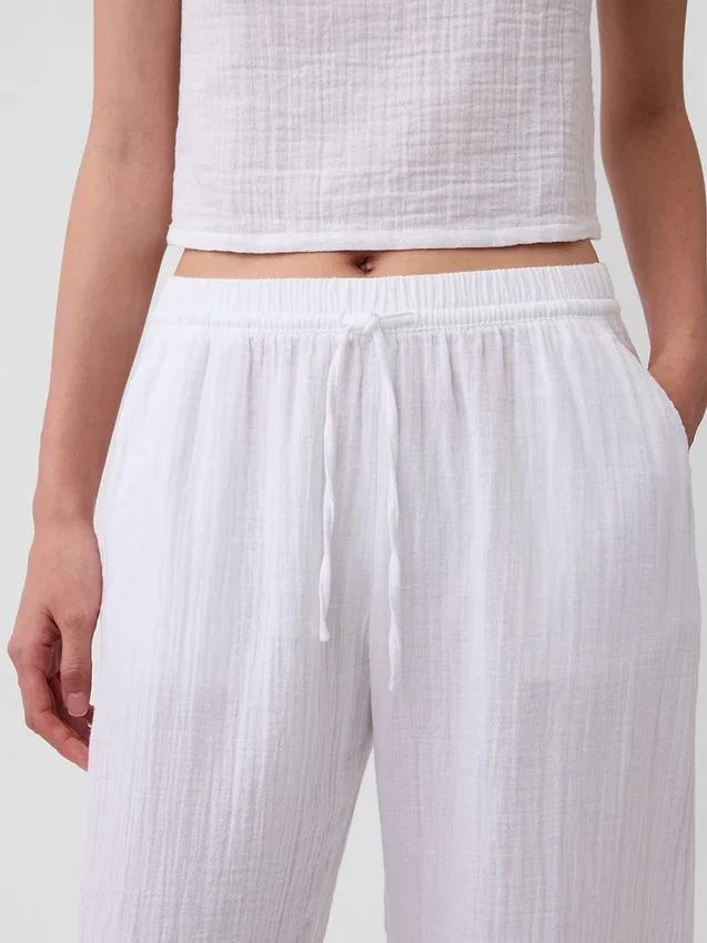 Pantalones de chándal de gasa de algodón