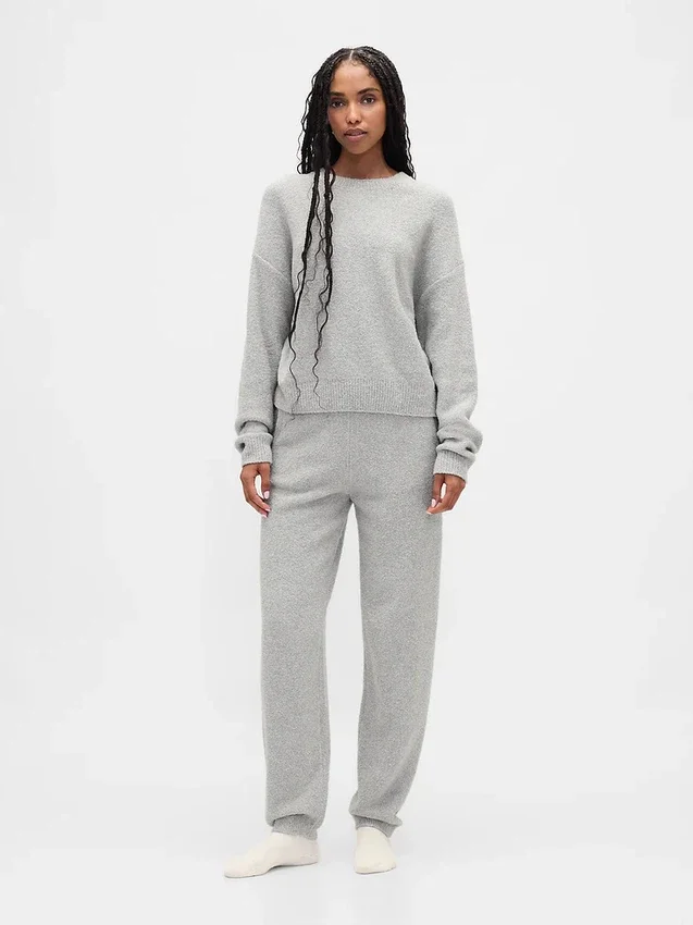 Pantalones de chándal de jerséu de bouclé CashSoft