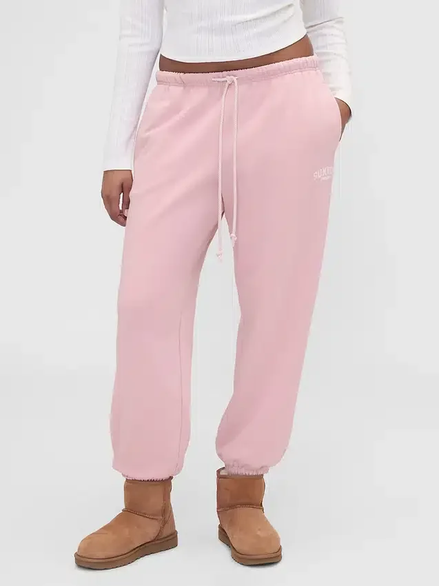 Pantalones de chándal Gap × Summer Fridays de tejido grueso y corte relajado con logo