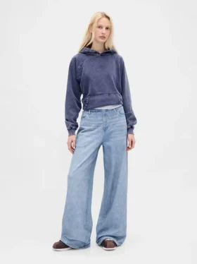 Pantalones de chándal holgados con estampado de vaqueros