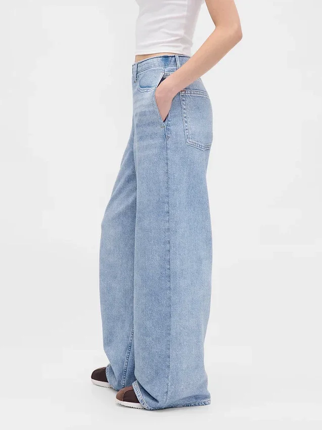 Pantalones de chándal holgados con estampado de vaqueros