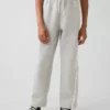 Pantalones de chándal para niños Vintagesoft de corte holgado con ribete de encaje